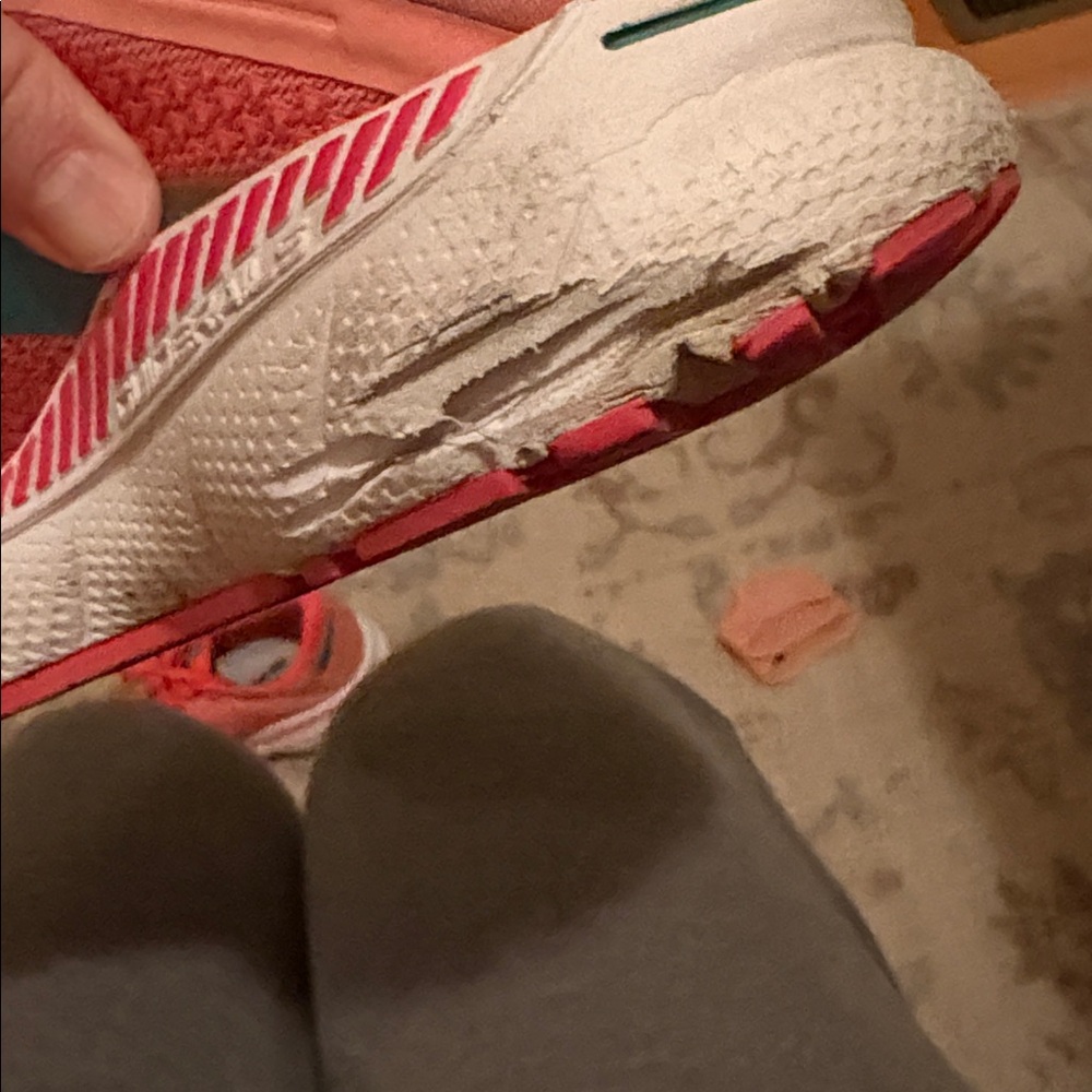 Brooks Women's Coral and Teal Athletic Shoes - Picture 9 of 10